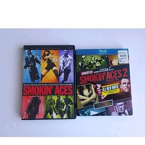 Smoking Aces [Dvd] & Smokin Aces 2: Assassins Ball [Blu-ray] w Slipcover